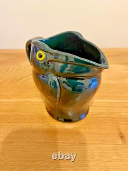 Antique Circa 1910 C H Brannam Barum Grotesque Pelican Pottery Jug