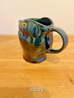 Antique Circa 1910 C H Brannam Barum Grotesque Pelican Pottery Jug