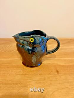 Antique Circa 1910 C H Brannam Barum Grotesque Pelican Pottery Jug