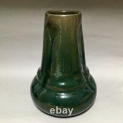 Antique Clement Massier Golfe Juan Iridescent Green- French Art Pottery Vase