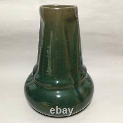 Antique Clement Massier Golfe Juan Iridescent Green- French Art Pottery Vase