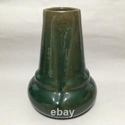 Antique Clement Massier Golfe Juan Iridescent Green- French Art Pottery Vase