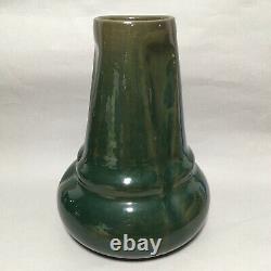 Antique Clement Massier Golfe Juan Iridescent Green- French Art Pottery Vase