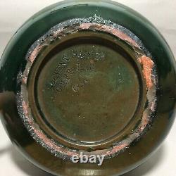 Antique Clement Massier Golfe Juan Iridescent Green- French Art Pottery Vase