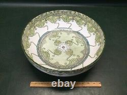 Antique Doulton Burslem KELMSCOT Water Lilies Art Nouveau Ironstone Large Bowl