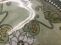 Antique Doulton Burslem KELMSCOT Water Lilies Art Nouveau Ironstone Large Bowl