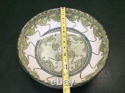 Antique Doulton Burslem KELMSCOT Water Lilies Art Nouveau Ironstone Large Bowl