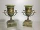 Antique Edwardian Green Onyx Vases, Neo-classical, Art Nouveau, 1890-1910
