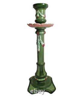 Antique Eichwald Majolica Candlestick Holder #2769 Art Nouveau Circa 1910