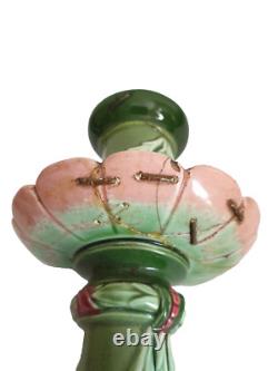 Antique Eichwald Majolica Candlestick Holder #2769 Art Nouveau Circa 1910