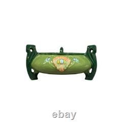 Antique Eichwald Majolica three-handled bowl/jardinière Bohemia Austria-Hungary