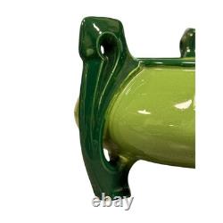 Antique Eichwald Majolica three-handled bowl/jardinière Bohemia Austria-Hungary