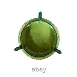 Antique Eichwald Majolica three-handled bowl/jardinière Bohemia Austria-Hungary