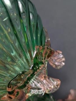 Antique Franz Welz Czech Art Nouveau Glass Bud Vase UV Reactive Uranium Rare