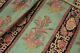 Antique French Japonisme Valance C 1870 Green Printed Textile Bed Hanging