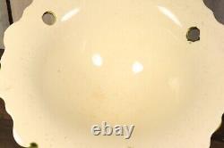 Antique French Majolica Hanging Flower Planter Jardiniere Green Art Nouveau