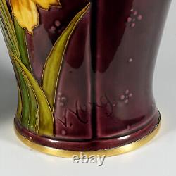 Antique French Sevres Optat Milet Ceramic Vases PAIR Art Nouveau Flowers
