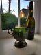 Antique German Art Nouveau Silver Plated Wmf Sugar Bowl With Green Glass Liner