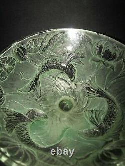 Antique Glass Bowl/ Fish Decor/ Art Nouveau/ France/ Lalique