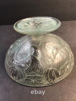 Antique Glass Bowl/ Fish Decor/ Art Nouveau/ France/ Lalique