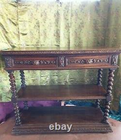 Antique Gothic Oak Green Man Buffet! @@ FREE UK DELIVERY @@