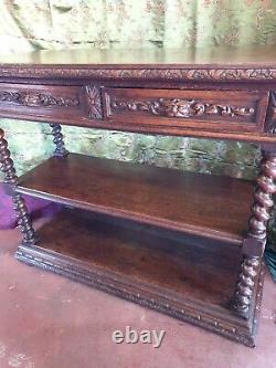 Antique Gothic Oak Green Man Buffet! @@ FREE UK DELIVERY @@