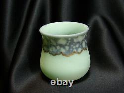 Antique Green Opaque Satin Glass Tumbler New England Glass Co. Rare