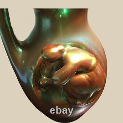 Antique Hungarian Zsolnay Eosin Vase