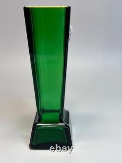 Antique Josef Riedel Vienna Secession Gold Decor Art Nouveau Glass Vase Cameo