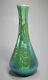 Antique Loetz Etched Silberiris Leaf Dek Art Glass Vase Ca 1903 Rare Decor 9 T