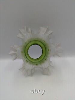 Antique Lamp Shade Green Ruffled Art Nouveau Frilly Pendant Light shade Tulip