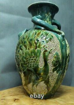 Antique Large Barum Barnstaple Vase Very Good Condition 15x10 inches