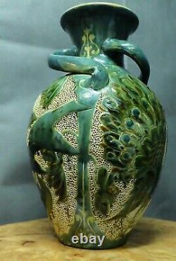 Antique Large Barum Barnstaple Vase Very Good Condition 15x10 inches