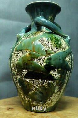 Antique Large Barum Barnstaple Vase Very Good Condition 15x10 inches