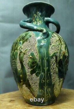 Antique Large Barum Barnstaple Vase Very Good Condition 15x10 inches