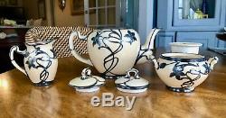 Antique Lenox Tea Set ALVIN STERLING OVERLAY Art Nouveau Green Mark