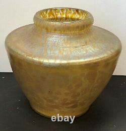 Antique Loetz Art Glass Vase, signed with arrows and stars Austria 1898 RARE