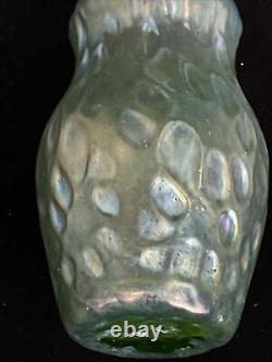 Antique Loetz Bohemian Art Glass Miniature 4 Diaspora Vase Diaspora