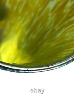 Antique Loetz Creta Papillon Blue-green Art Nouveau Iridescent Glass Vase 12