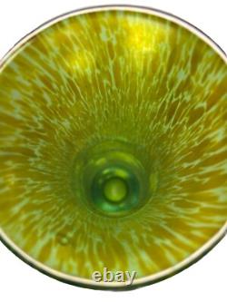 Antique Loetz Creta Papillon Blue-green Art Nouveau Iridescent Glass Vase 12