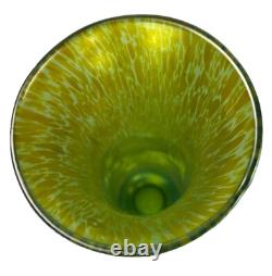 Antique Loetz Creta Papillon Blue-green Art Nouveau Iridescent Glass Vase 12