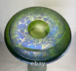Antique Loetz Creta Papillon Blue-green Art Nouveau Iridescent Glass Vase 12