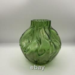 Antique Loetz Crete Rusticana Iridescent Art Glass Vase Austrian Art Nouveau