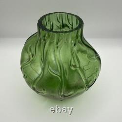 Antique Loetz Crete Rusticana Iridescent Art Glass Vase Austrian Art Nouveau