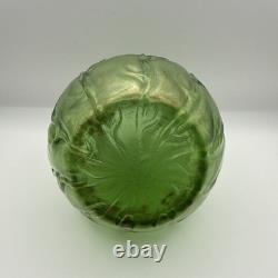 Antique Loetz Crete Rusticana Iridescent Art Glass Vase Austrian Art Nouveau