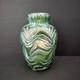 Antique Loetz Formosa Crete Glass Vase Green Iridescence 5.75 Tall Art Nouveau