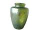 Antique Loetz Glass Vase Art Nouveau Iridescent Green Snakeskin Design C 1900
