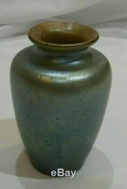 Antique Loetz Iridescent Art Nouveau Petite Art Glass Vase