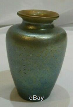 Antique Loetz Iridescent Art Nouveau Petite Art Glass Vase