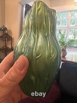 Antique Loetz Iridescent Blue Green Art Glass Neptun Vase Beautiful Condition